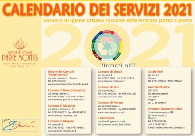 Raccolta Differenziata: Calendario Anno 2021